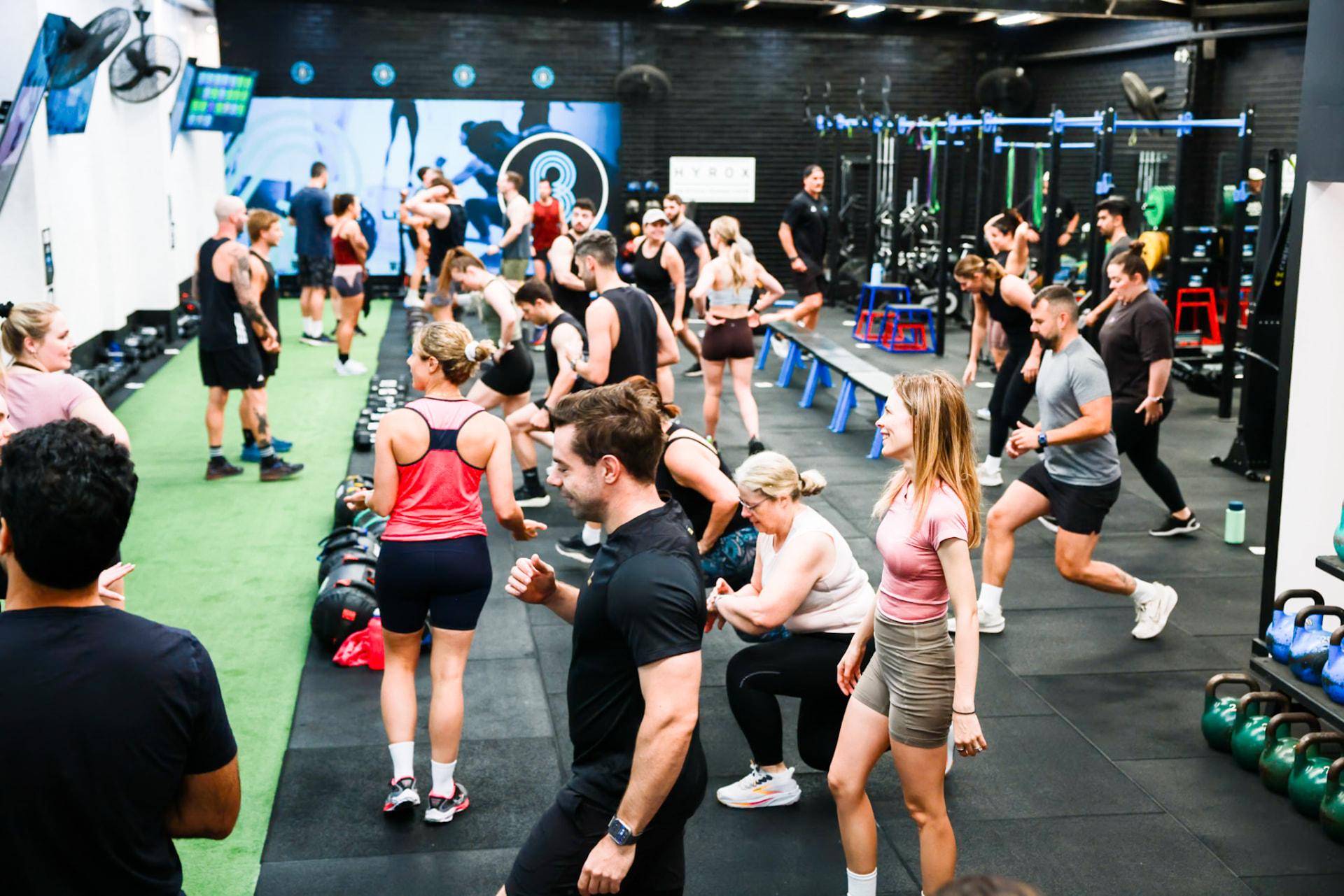 A full group training floor mid session at BFT Abbotsford at BFT Abbotsford